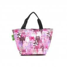 Purple Stacking Cats Insulated Lunch Bag